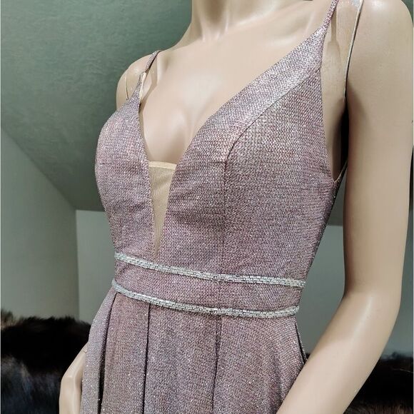 Glamorous Glittering Gown in Soft Pink - Picture 7 of 16